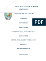 Universidad Cristiana de Bolivia (Ucebol) Treponema Pallidum