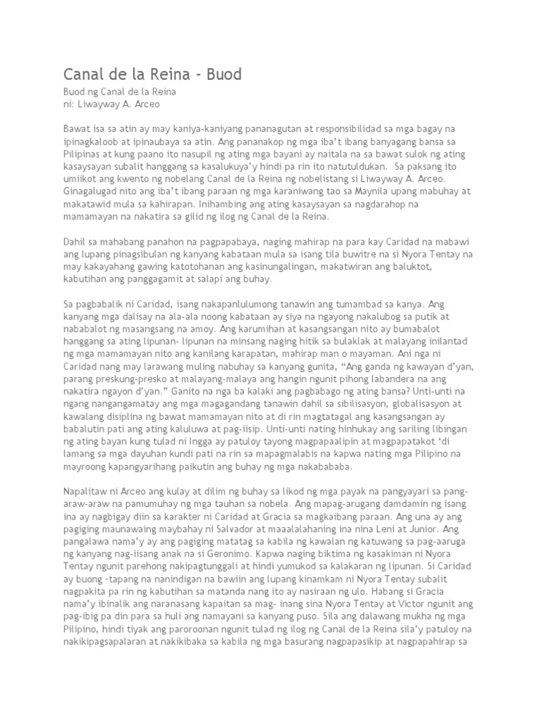 Nobela (Buod) | PDF