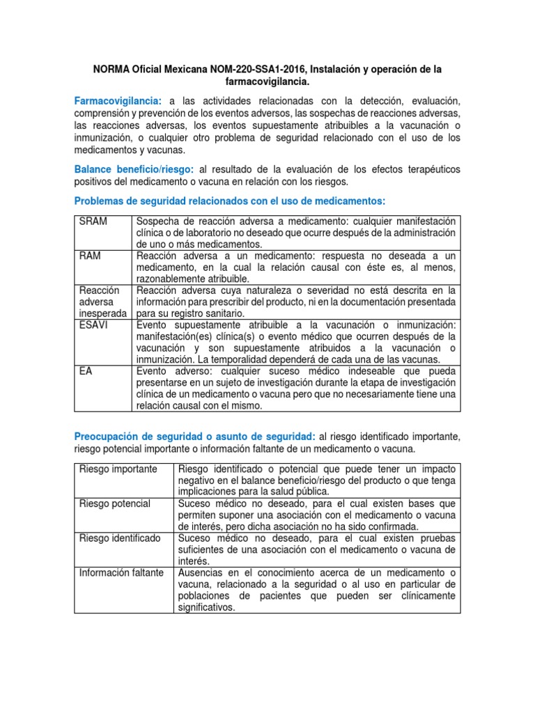 Resumen NOM220SSA12016 Medicamentos con receta
