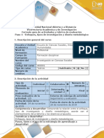 Guía de Actividades y Rúbrica de Evaluación - Paso 4 - Enfoques, Tipos de Investigación y El Diseño Metodológico