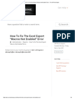 How To Fix The Excel Export "Macros Not Enabled" Error - The SAP Ask Engine