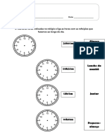 Horas e Refeições