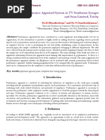 A Study On Performance Appraisal System in TV Sundaram Iyengar and Sons Limited, Trichy