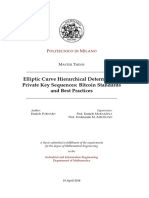 Elliptic Curve Hierarchical Deterministic Private Key Sequences: Bitcoin Standards and Best Practices