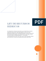 Ley de Recursos Hidricos