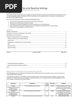 Recommended Security Baseline Settings