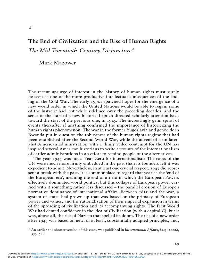 Human Rights and Civilization's Decline | PDF | International Law ...