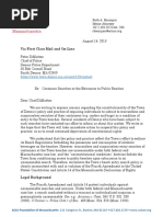 ACLU letter about searches at Dennis beaches 