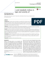 Anthropometric and Metabolic Indices in Assessment of Type and Severity of Dyslipidemia