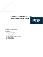 General Mathematics Performance Task # 2: LEADER: Jercy Constantino Members