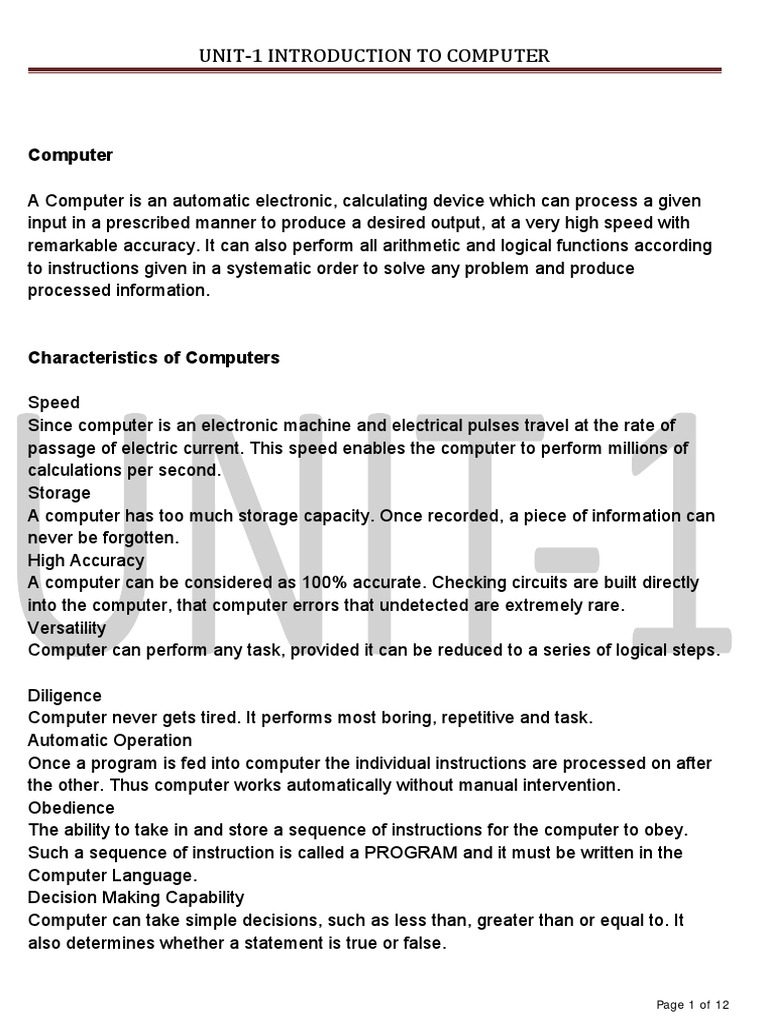 Overview of Computer Generations | PDF | Printer (Computing) | Read ...