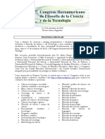 Segunda Circular III Congreso Iberoamericano de Filosofia Da Ciencia e Da Tecnologia