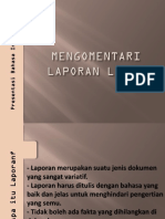 b.indo Mengomentari Laporan Lisan