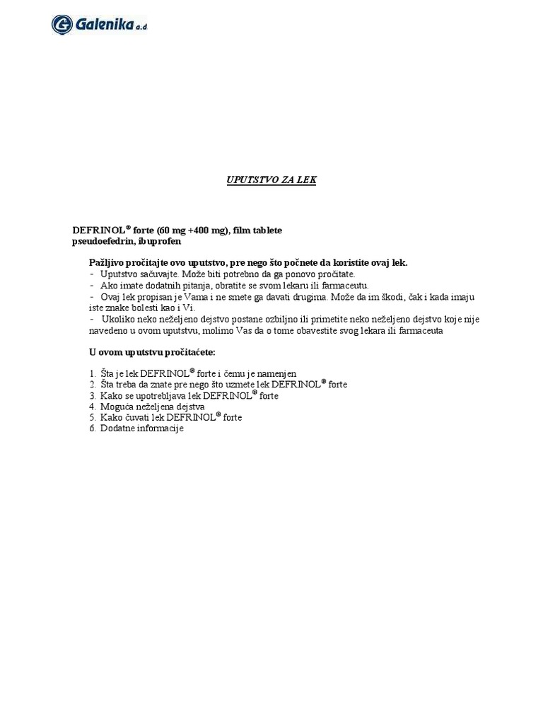 Defrinol | PDF