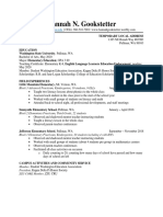 Teaching Resume