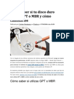 Cómo Saber Si Tu Disco Duro Utiliza GPT o MBR y Cómo Cambiarlos