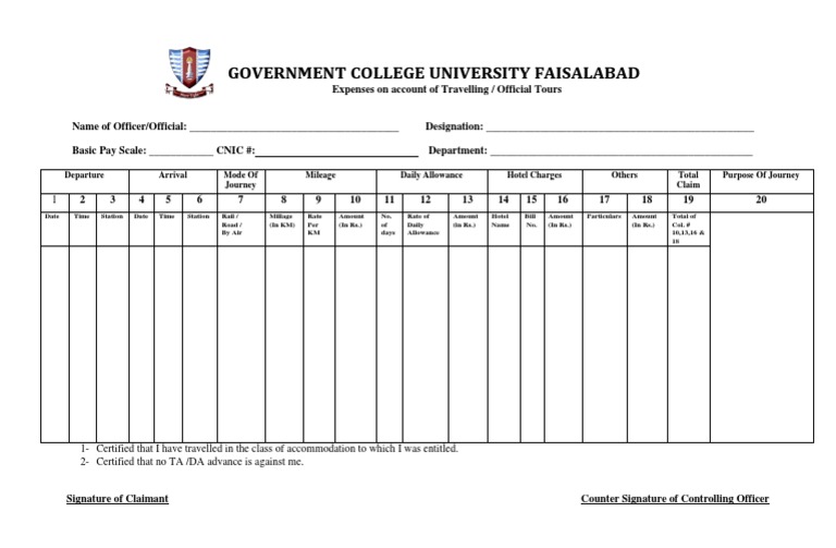 Ta Da Form Pdf