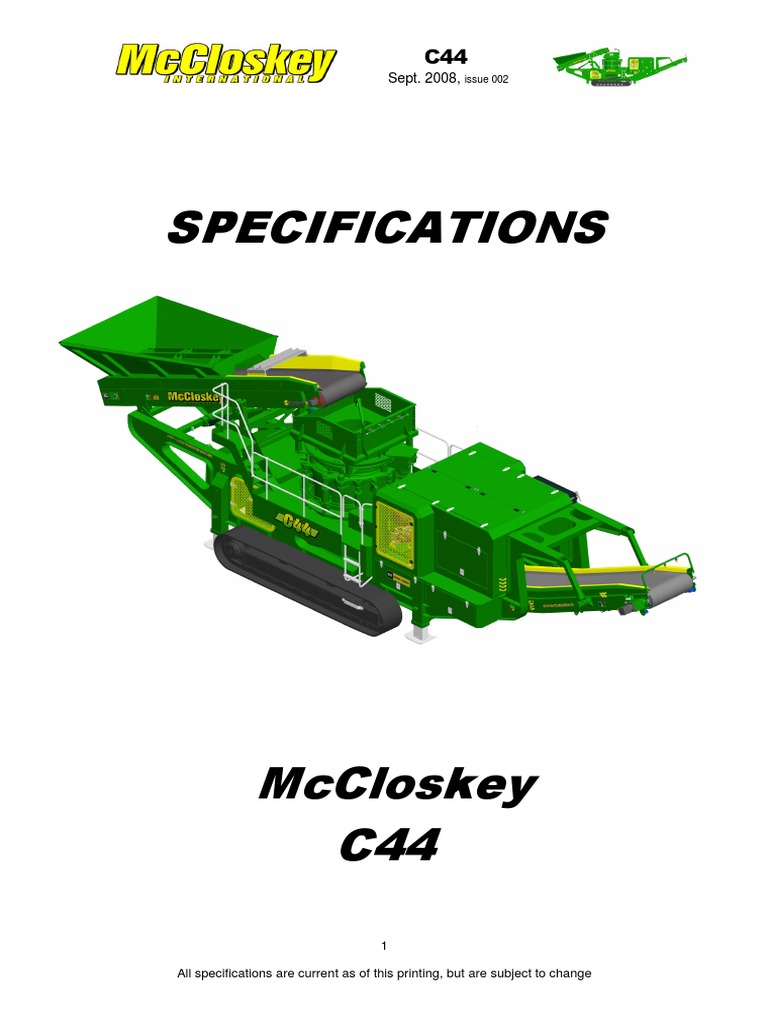 McCloskey C44 | PDF | Engines | Transmission (Mechanics)
