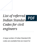 List of Is Code For Civil Works