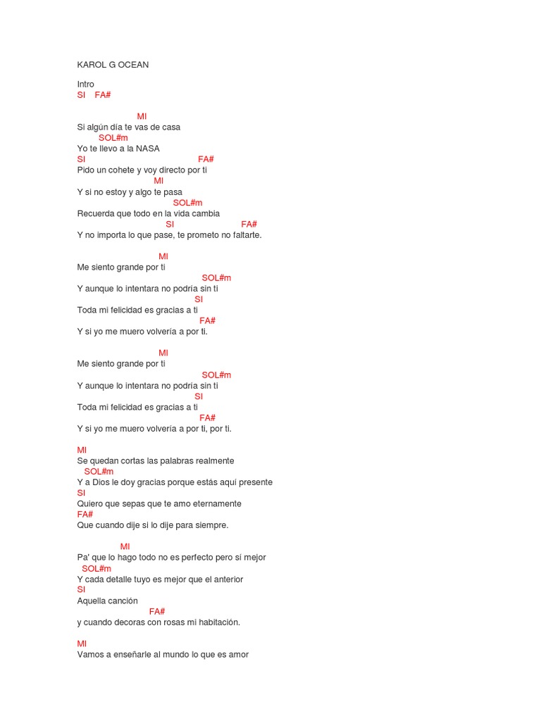 Ocean Karol G PDF
