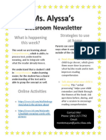 Classroom Newsletter 5 rdg320