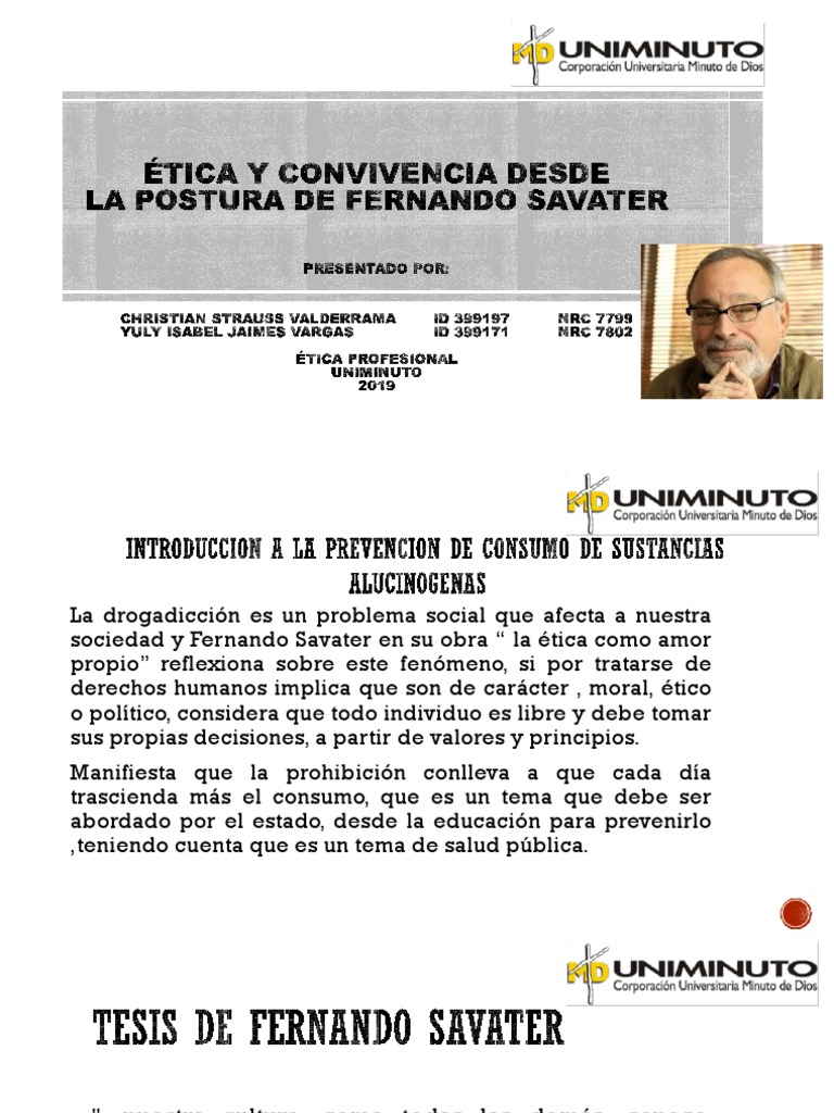 Ética y Drogadicción según Savater | PDF | La dependencia de sustancias ...
