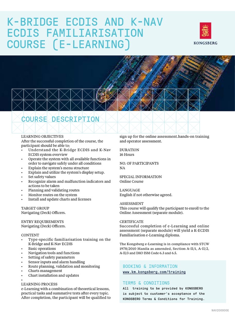 K-Bridge ECDIS Familiarization Course | PDF | Educational Technology ...