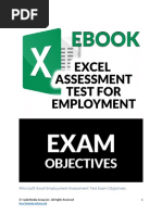 Excel Assessment Test Objectives