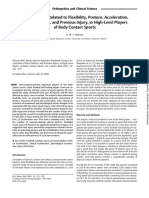 Sports Injuries Related To Flexibility, Posture, Acceleration, Clinical Defects, and Previous Injury, in High-Level Players of Body Contact Sports