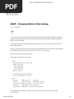 ABAP - Grouping Fields in Field Catalog - Spider's Web