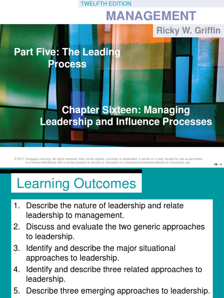 Management: Part Five: The Leading Process | PDF | Leadership | Social ...