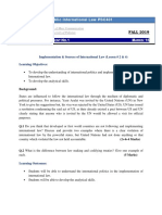 Public International Law PSC401: Implementation & Sources of International Law (Lesson # 2 & 4) Learning Objectives