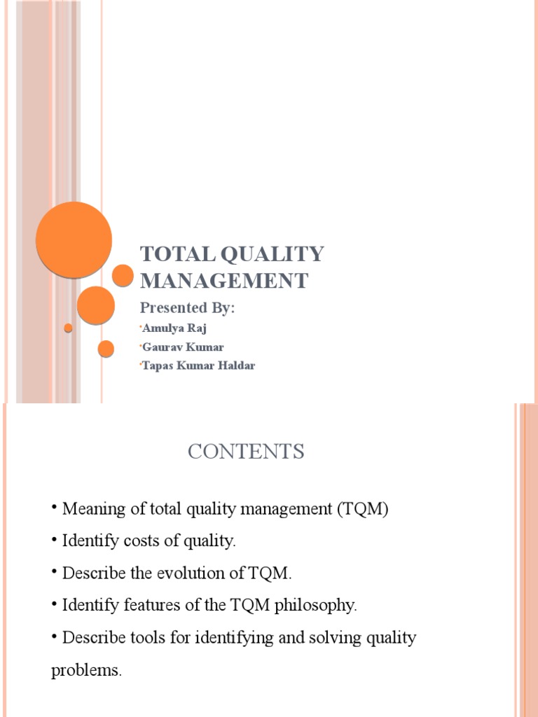Total Quality Management | PDF | Quality (Business) | Quality Management