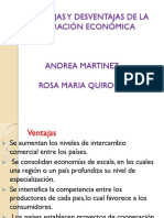 Ventajas y desventajas de la integración económica