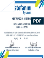 Certificado de Asistencia - Pablo Andres
