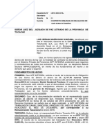 Contestacion de Demanda de Obligacion de Dar Suma de Dinero Exp 360