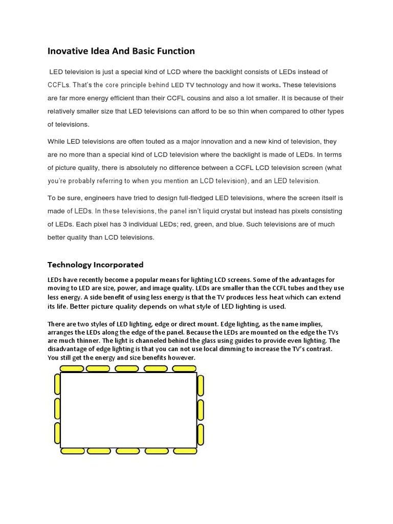 Understanding LED TV Technology and Pricing | PDF | Backlight | Liquid ...