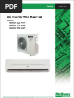 DC Inverter Wall Mounted: Models: M5MSX 020 A/AR M5MSX 025 A/AR M5MSX 030 A/AR