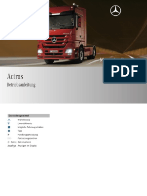 Manual de Operacion y Mantenimiento ACTROS | PDF