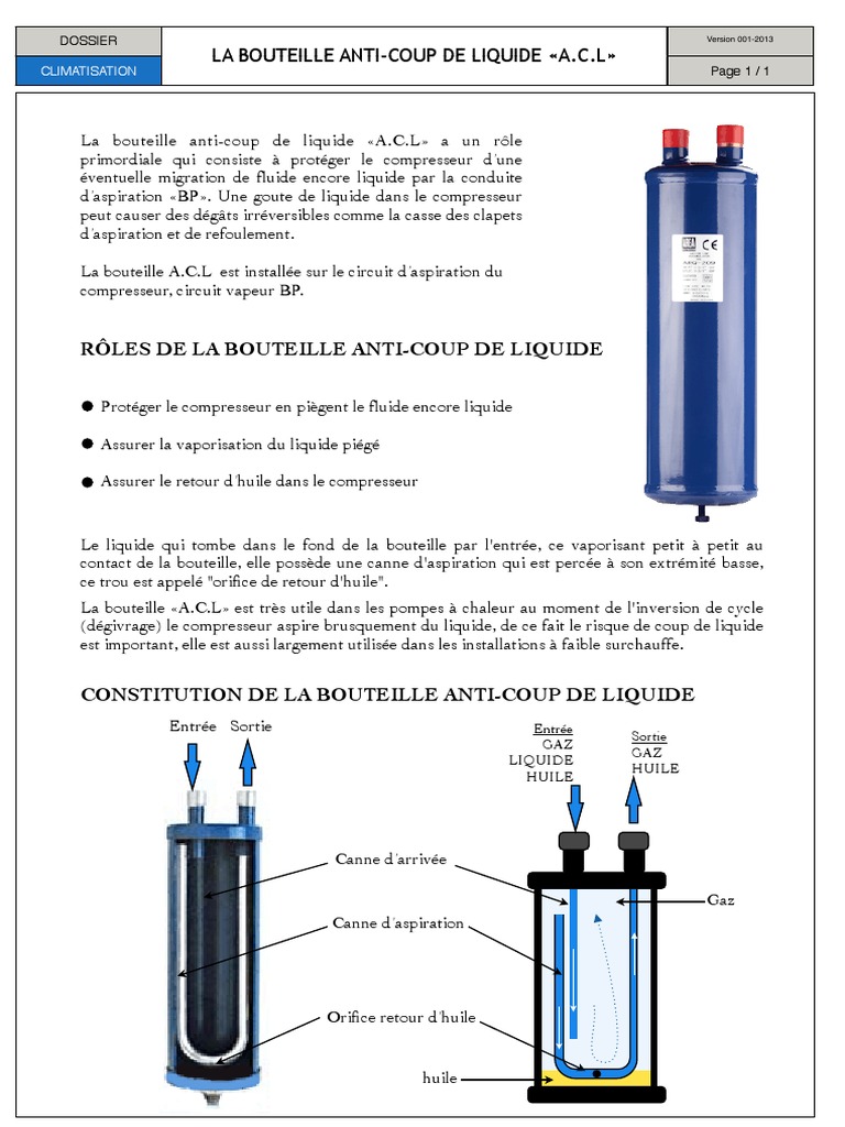 Bouteille Anti Coupde Liqui | Pdf | Ingénierie De Thermodynamique | Machine