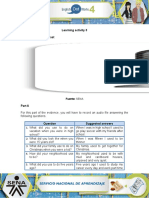 Learning Activity 3 Evidence: All in The Past: Fuente: SENA