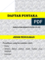 Daftar Pustaka: Fairus Atika Redanto Putri, ST., MT