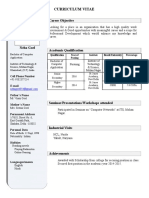 Curriculum Vitae: Career Objective