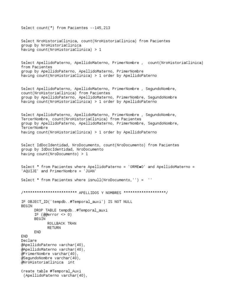 Consultas en SQL | PDF | Bases de datos | Software de gestión de datos