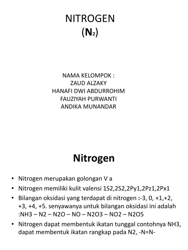 Nitrogen | PDF | Seni | Sains & Matematika