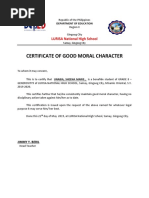 Good Moral Certificate 2