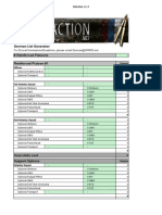 German List Generator: # Reinforced Platoons Reinforced Platoon #1 Points