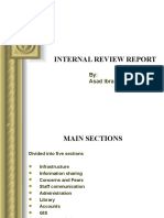 Internal Review Report: By: Asad Ibrar