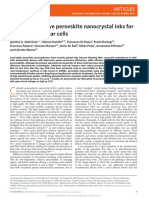 Strongly Emissive Perovskite Nanocrystal Inks For High-Voltage Solar Cells