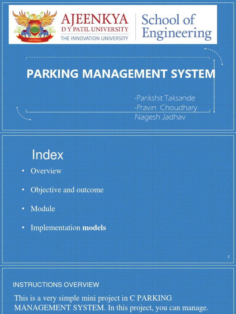 Parking Management System Overview | PDF | Technology & Engineering